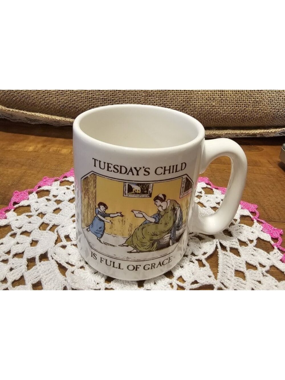 Vintage Collectable RARE Pfaltzgraff Nursery Rhyme Tuesdays Child Cup